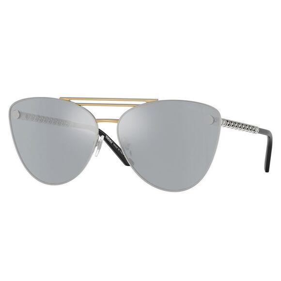 Versace VE 2267 15141U Silver/Gold Metal Cat-Eye Sunglasses...